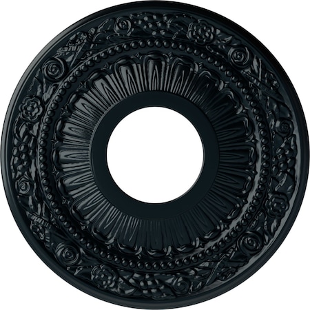 Ekena Millwork Nadia Ceiling Medallion (Fits Canopies up to 4 7/8"), 12 1/8"OD x 3 5/8"ID x 7/8"P, Night Shade CM12NANSF